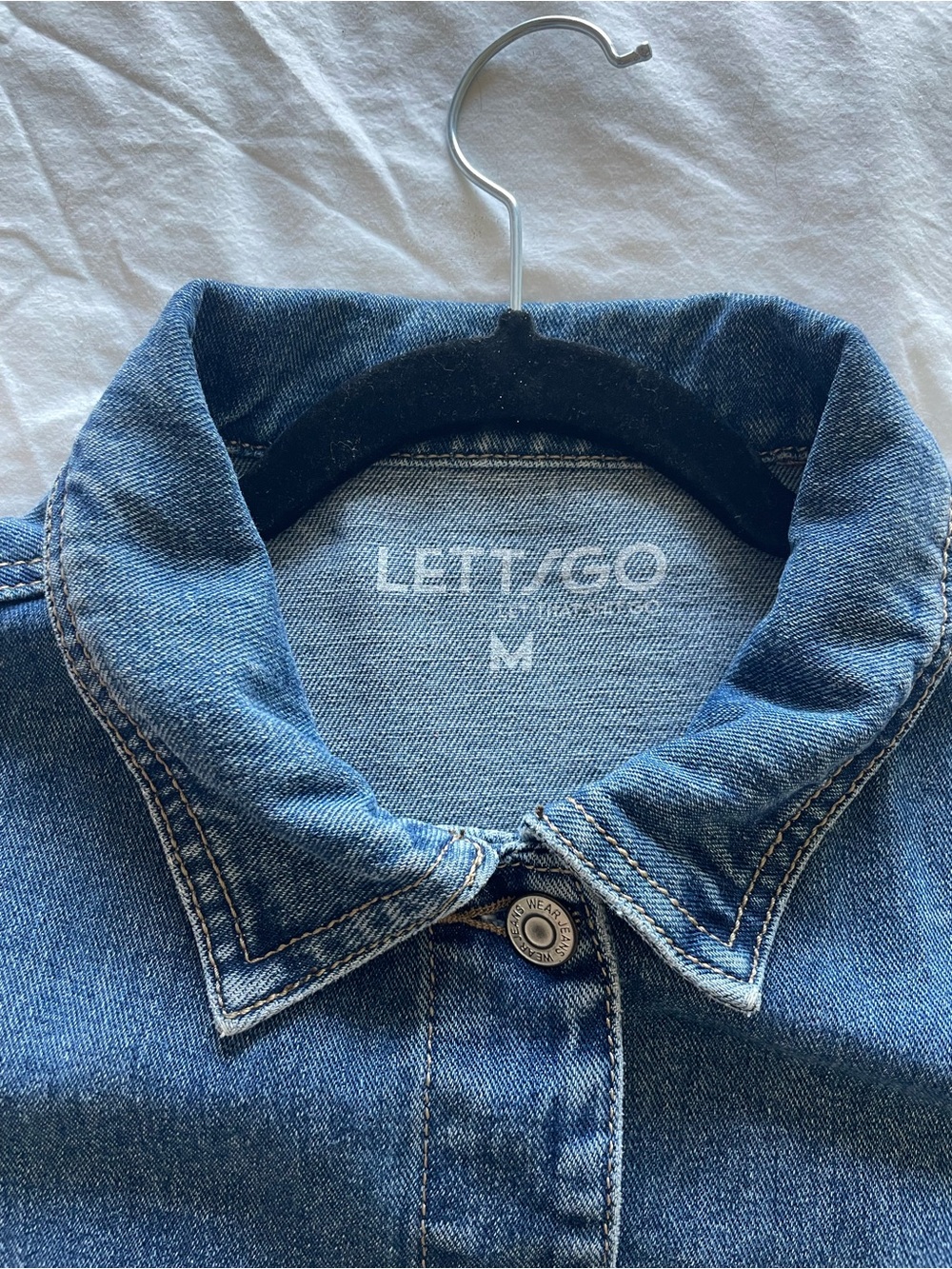 RARE *LIMITED EDITION* LETTSGO Tiger "Let That Shit Go" Denim Jacket - Picture 6 of 7